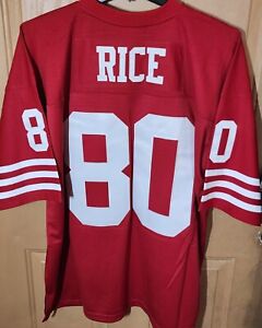SF 49ERS LEGENDARY PLAYER #80 JERRY RICE STITCHED M/N SIZE 52 2XLARGE