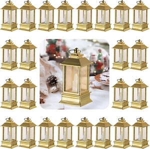 Gold Lanterns Decorative 24 Pcs Mini Lanterns for Wedding Table Centerpieces Sma - Picture 1 of 12