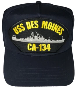 USS DES MOINES CA-134 CAPPELLO BERRETTO USN NAVE MARINA INCROCIATORE PESANTE - Foto 1 di 1