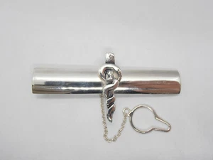 Bastone di Esculapio : Fermacravatta in ARGENTO 925 - Asclepio - Medici Dottori - Picture 1 of 9