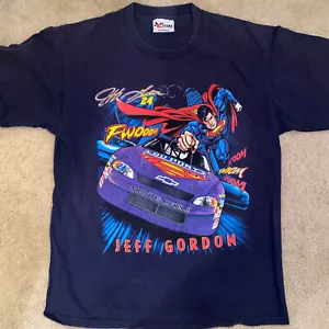MAGLIA VINTAGE JEFF GORDON #24 DUPONT CHASE SUPERMAN NASCAR TAGLIA L - Foto 1 di 6