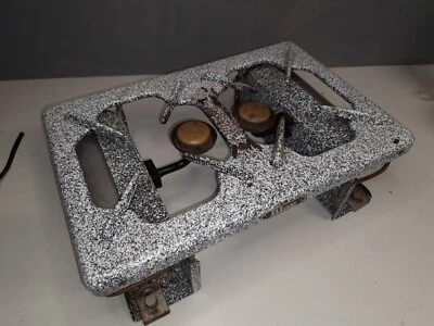 Rechaud Double ancien Émaillé LILOR - Fonctionne Très Bien !!! - Photo 1/4