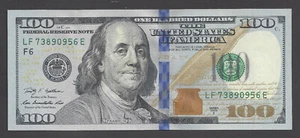 $100 FEDERAL RESERVE NOTE, SERIES 2009A, ATLANTA (LF73890956E), UNC - Picture 1 of 2