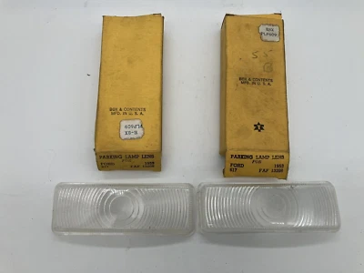 53 Ford Crestline Customline Mainline Parking Light Lense Pair GLO-BRITE 617 - Image 1 of 4