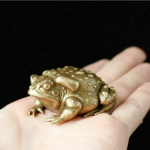 2024 Nuevo #joyería de sapo de latón macizo antigua talla de cobre joyería vintage para mascotas de té - Imagen 1 de 13