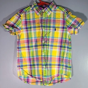 Polo Ralph Lauren Collared Shirt Boys Sz M (10-12) Multi-Colored Button Up - Picture 1 of 10