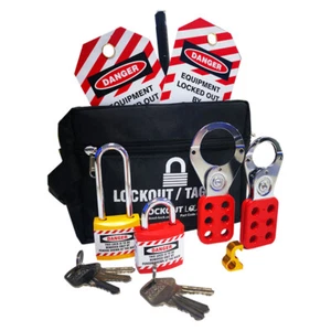 Lockout Tagout Starter Kit includes Hasps, Padlocks, Tags, MCB, Case and more! - Picture 1 of 2