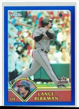 2003 Topps Chrome Blue Refractor Lance Berkman #628/699 Houston Astros #41