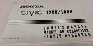 1976 HONDA CIVIC 1200 1500 Owners Manuals  - Picture 1 of 3