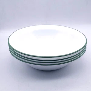 Set of 4 Corelle My Garden Soup Salad Cereal Bowls Green Rim 7 1/4" - Picture 1 of 8