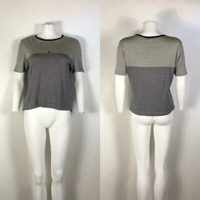 Top Chanel Gris Logo CC Rayas De Colección M 42 Foto 1 de 4