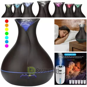 400ml Difusor de aroma aceite esencial Aromaterapia LED Humidificador ultrasónic - Picture 1 of 33