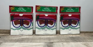 3 Packs of 15 (45 Dark Skin Santa Treat Bags) -6"-Drawstring Closure-Fast Ship - Picture 1 of 4