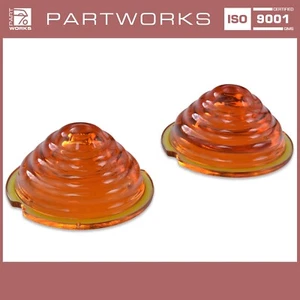 Blinkerglas für PORSCHE 356 A '52-'56 Blinker ECHTGLAS ORANGE L+R - Bild 1 von 7