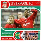 Carte de victoire timbre de football Liverpool 2002-03 Man City (Michael Owen) #205