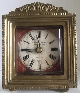 Rundell & Bridge London Timeworks Inc Brass Quartz Clock - Picture 1 of 7