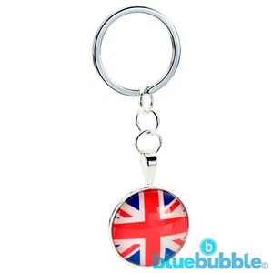 bluebubble UNION JACK Schlüsselring auf Geschenkkarte UK Flagge Eurovision Krönungsparty - Bild 1 von 5