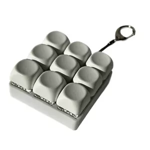 9-Button Keyboard Fidget Keychain Clicker Fidget Toy Finger Keyboard Fidget Toy - Picture 1 of 12