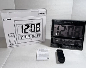 Sharp Atomic Clock - Accuracy - Never Needs Setting! -New Gloss Black  - Picture 1 of 4