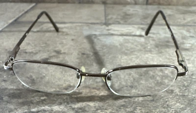 Stetson 191 Gold Metal Half Rim Flex Eyeglasses Frame Zyloware 50-18-140-33 G22 - Image 1 of 4