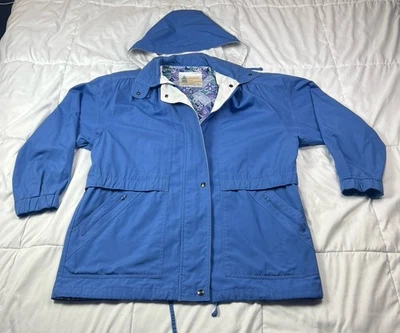 Vintage 80s Blue London Fog Jacket Women’s Size XL Windbreaker Rain Coat - Image 1 of 4