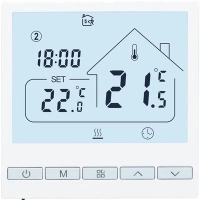 Kompaktes 230V Raumthermostat für Wasserheizung mit LCD Display - Beok Controls - Bild 1 von 4