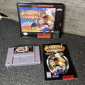Harvest Moon Super Nintendo Auténtico Probado Ahorra SNES Limpio con Manual y Estuche - Imagen 1 de 7