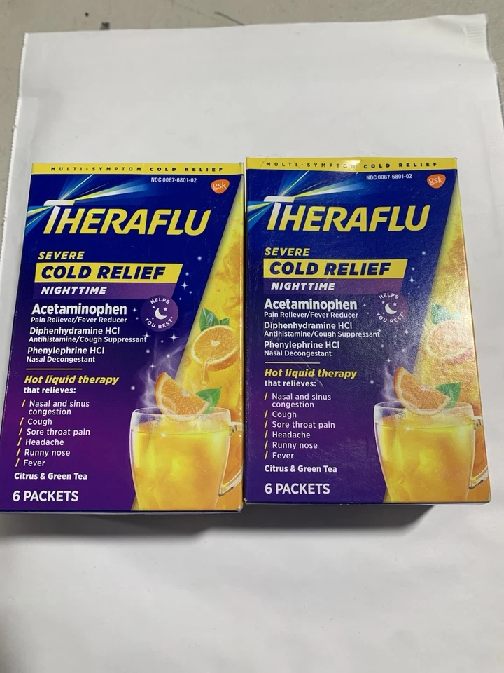 Theraflu Nighttime Severe Cold & Cough Packets 6ct 300678124061a491