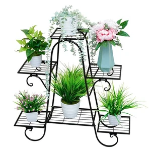 6 Tier Plant Stand Metal Flower Shelves Plant Display Stand Indoor Outdoor Pa... - Picture 1 of 6