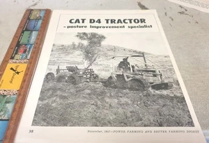1957 CATERPILLAR D4 CRAWLER TRACTOR Original Australian Sales Advert - Picture 1 of 1