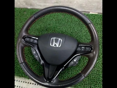 JDM HONDA Insight ZE2 Genuine OEM Leather Steering Wheel Used - Image 1 of 4