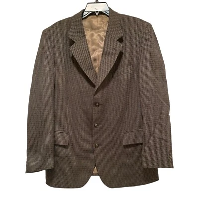 Blazer de lana John Weitz vintage para hombre 42 R gris verde tres botones solapas de muesca Foto 1 de 4