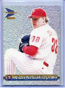 CURT SCHILLING 2000 Pacific Prism PEBBLY DOTS - 1 OF 691 MADE - PHILLIES - Picture 1 of 2