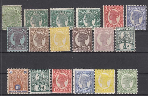 MZ20670/ QUEENSLAND - VICTORIA - 1882 / 1906 MINT MH SELECTION - CV 270 $ Cover