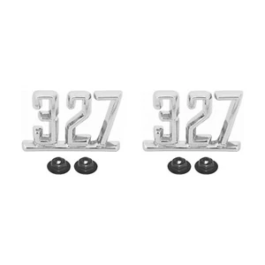 1965 1966 CHEVY IMPALA CAPRICE BEL AIR FRONT FENDER 327 EMBLEMS 65C-16722-327 - Picture 1 of 1