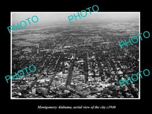 OLD POSTCARD SIZE PHOTO OF MONTGOMERY ALABAMA AERIAL VIEW OF THE CITY c1940 - Bild 1 von 1