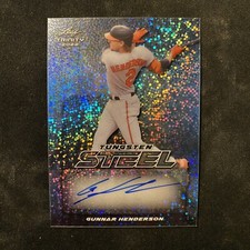 2022 Leaf Metal Draft Gunnar Henderson Tungsten Steel 2/2 Auto Card JERSEY MATCH