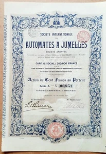 Belgique - Bruxelles - Superbe & Rare Ste Intern. des Automates à Jumelles 1902 - Bild 1 von 2