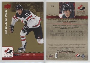 2017 Upper Deck Team Canada Juniors Exclusives Red /199 Jeremy Lauzon #15