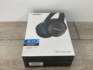 Bose QuietComfort QC25 Acoustic Noise Cancelling Headphones Over Ear Black Box - Zdjęcie 1 z 11