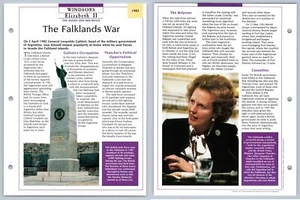 The Falklands War - 1982 Windsors Atlas Kings & Queens Of GB Maxi Card - Picture 1 of 1