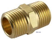 1/2" Brass Hex Pipe Nipple NPT Threaded Connector Adapter <122A-D