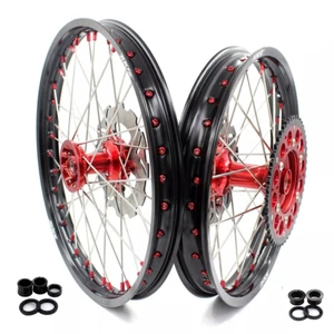KKE 21/18" Cast Wheels Rims Fit Honda CRF250RX CRF450RX/X CRF450L 450RL Red Nuts - Picture 1 of 12