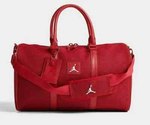 Nike Air Jordan Monogram Duffle Bag Made from Jacquard Fabric Red MA0759-R78 - Picture 1 of 4