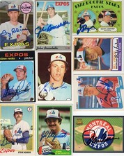 Autographed Expos cards All Years 1969 to 2000 20% off after 4 FREE SHIPPING