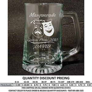Personalisierte 25 Unzen Abschlussball Gläser Becher individuelle Gravur Bier Bar Becher formeller Tanz - Bild 1 von 16