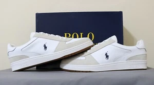 Polo Ralph Lauren Men Court Leather Suede Sneaker shoes size 14 new in box - Picture 1 of 11