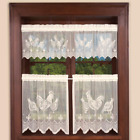 Lace Curtain Window Tulle Cock Pattern Curtains Room Treatments Voile Curtain