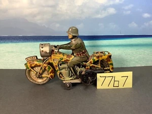 Vintage Arnold CKAO. A-754 Military Army Motorcycle,tin Wind Up .Germany - Picture 1 of 9