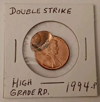 Raro 1994 Doble Golpeado Lincoln Penny Dos Golpes Completos ¡No Descentrado!  Foto 1 de 4